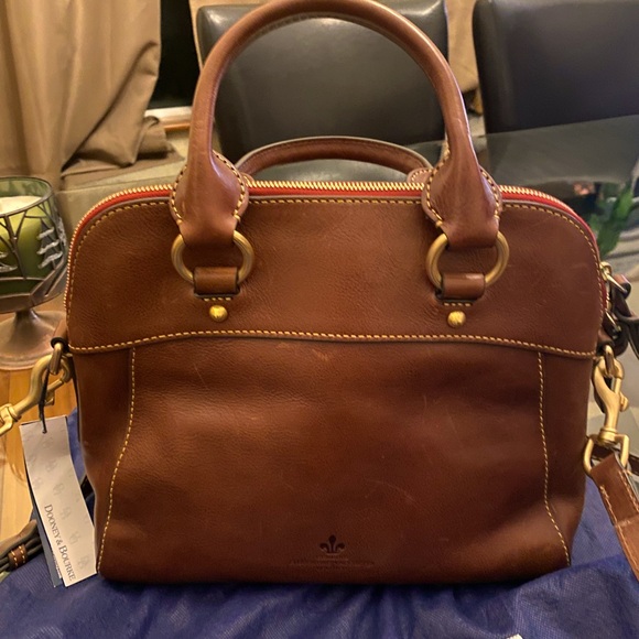 Dooney & Bourke Cameron Satchel in Chestnut. Approx measurements L12’ W5’ H9.5’. - Picture 4 of 9